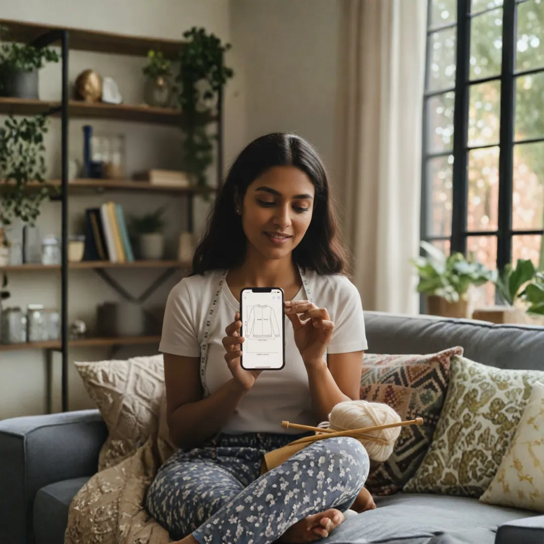 Taking measurements for custom sweater